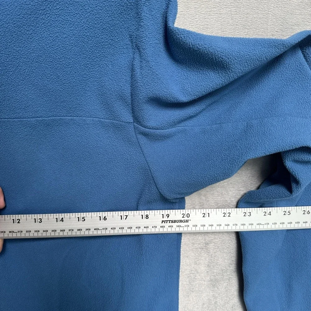 The North Face Fleece Pullover Mens Medium Blue 1/4 Zip Chest Pocket‎ Hiking